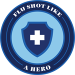 Flu shot like a hero